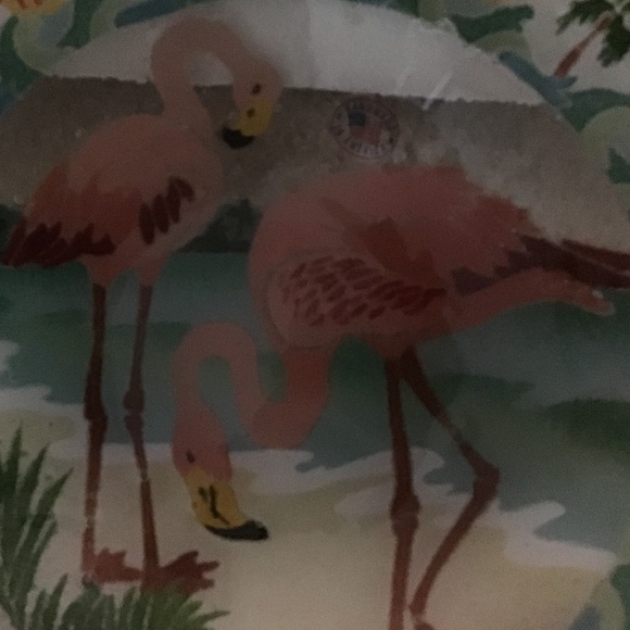 Vintage RARE SIGNED Peggy Karr Flamingo Plate - Picture 3 of 11